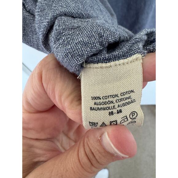 Free People Chambray Style Tunic Top Medium - Picture 4 of 5